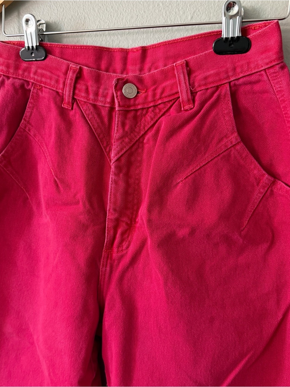 VTG Wrangler Red Denim Jeans High Waisted Tapered Western Cowgirl Made in USA 10 - Picture 3 of 7